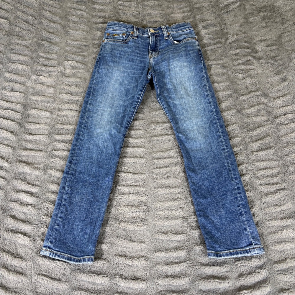 Polo Ralph Lauren Boys 8 The Sullivan Slim Blue Jeans Medium Wash AR778